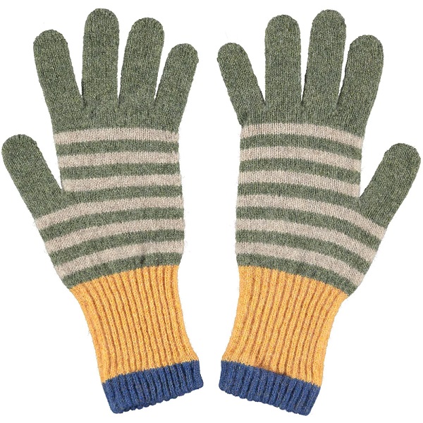 Green Stripe gloves