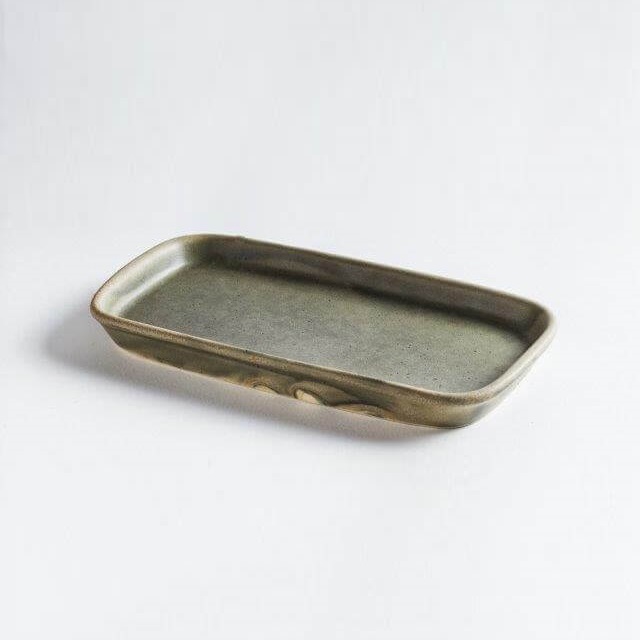 Rectangular stoneware tray M